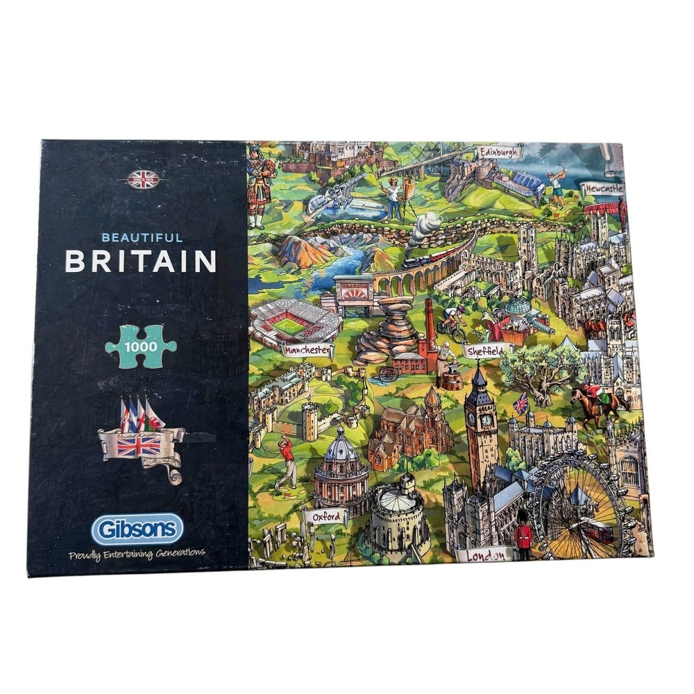Gibsons Beautiful Britain Maria Rabinky 1000 Pieces Puzzle‎ UNCOUNTED